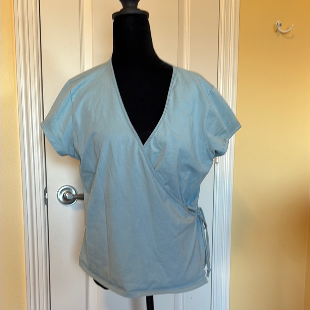 Sundance soft Blue Wrap Top